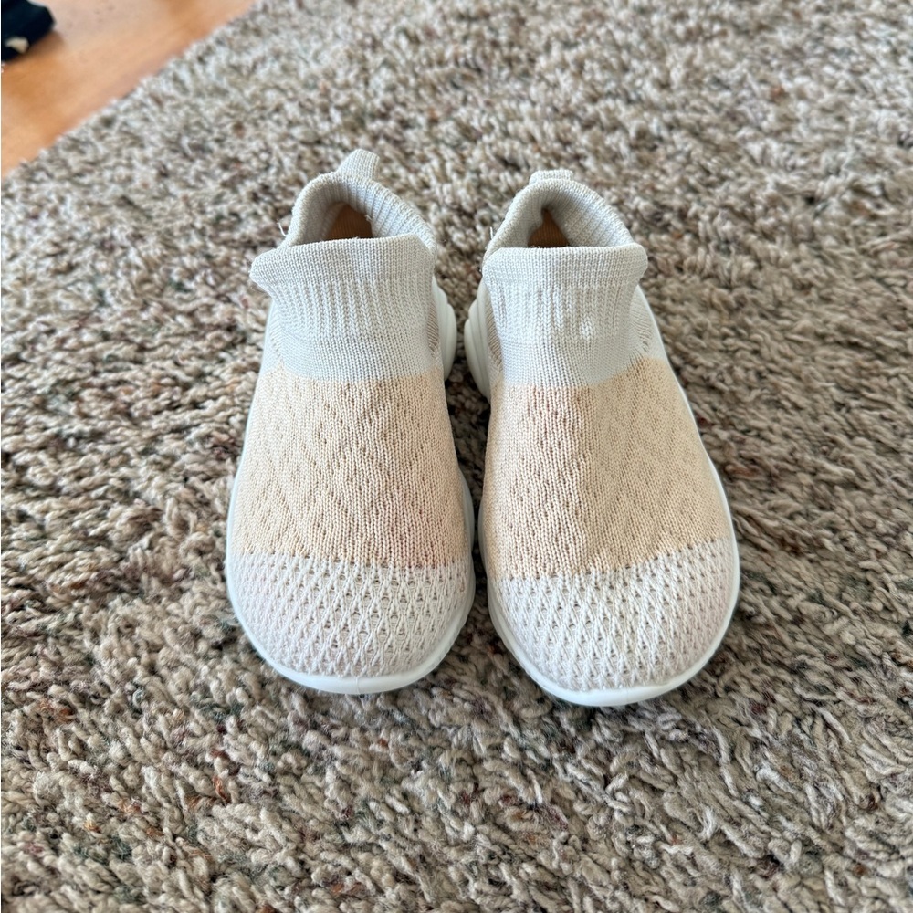 Skip on tennis shoes for toddler